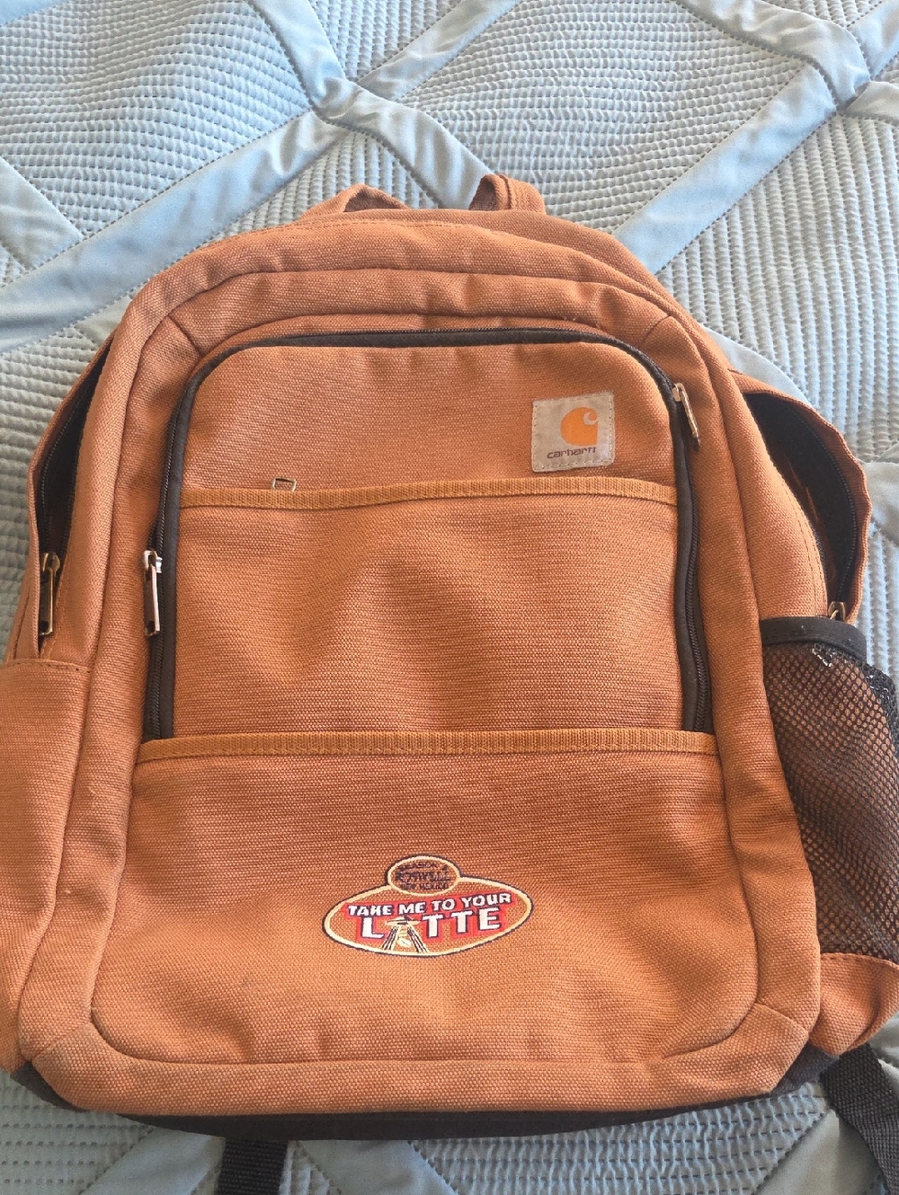 Carhartt Orange Canvas Backpack - Men's Durable Daypack